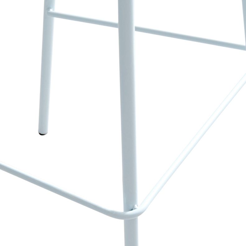 Dessert Shop Footrest Scandinavian Stool Matte Finish Plastic Barstool