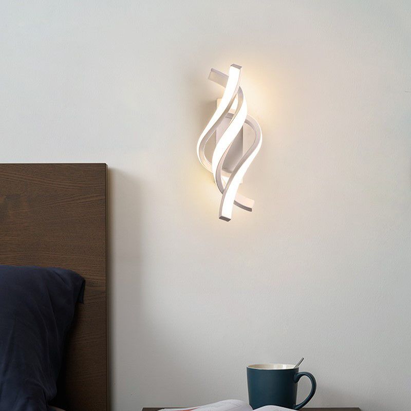 LED Minimalist Wall Sconce Light Creative Twist Shape Wall Light for Bedside