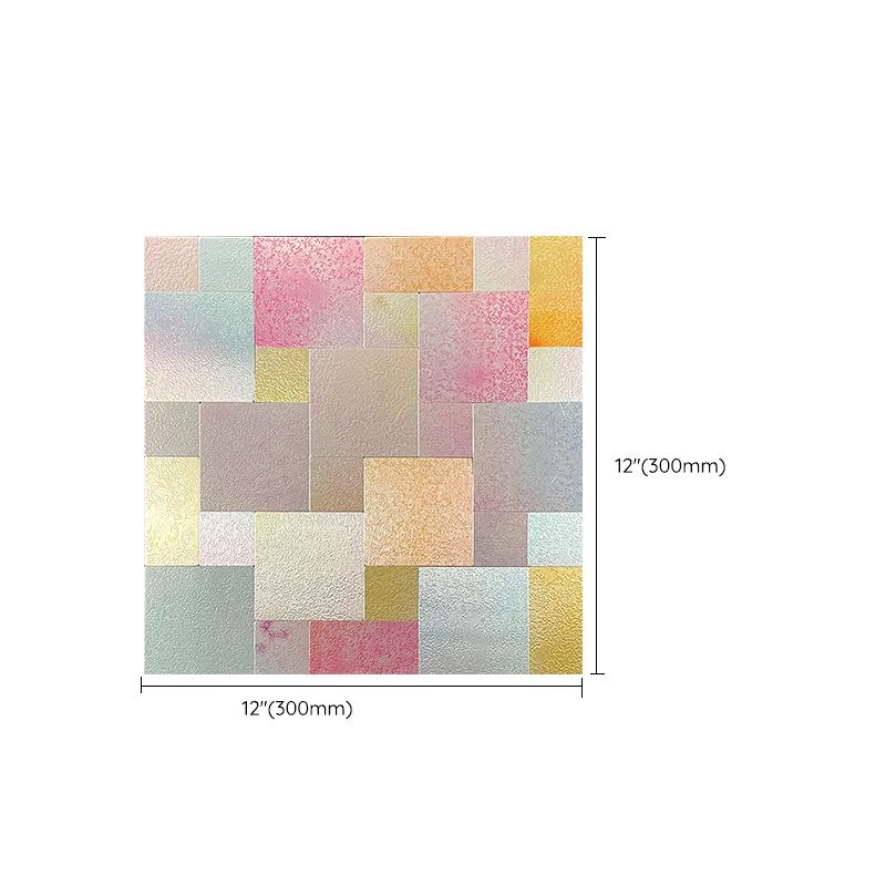 Rectangle Tile Peel and Stick Tile Kitchen Aluminum Backsplash Peel and Stick Wall Tile