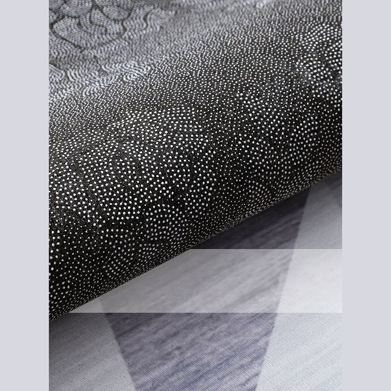 Grey Modern Area Rug Geometric Pattern Polyester Rug Non-Slip Backing Rug for Living Room