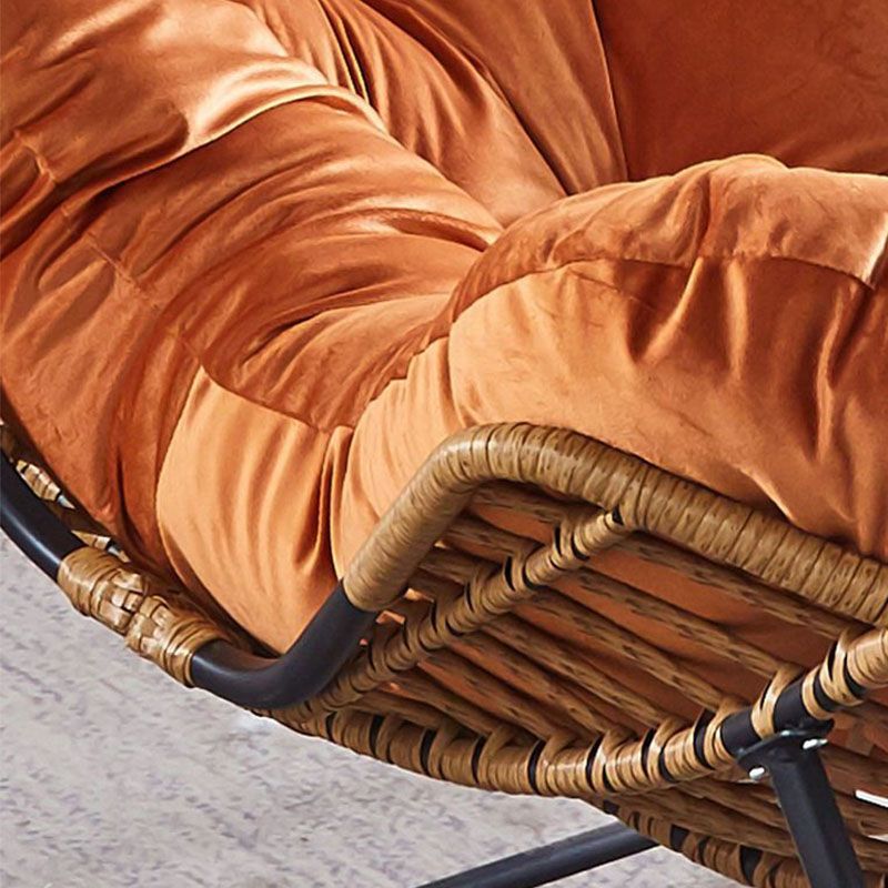 Contemporary Rocker Chair Upholstered Antique Finish Rocking Accent Chair