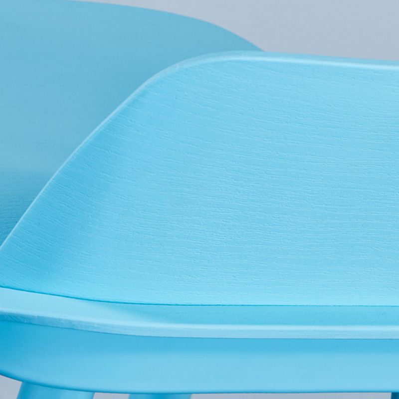 Contemporary Low Back Bar Stool Plastic Footrest Stool for Restaurant