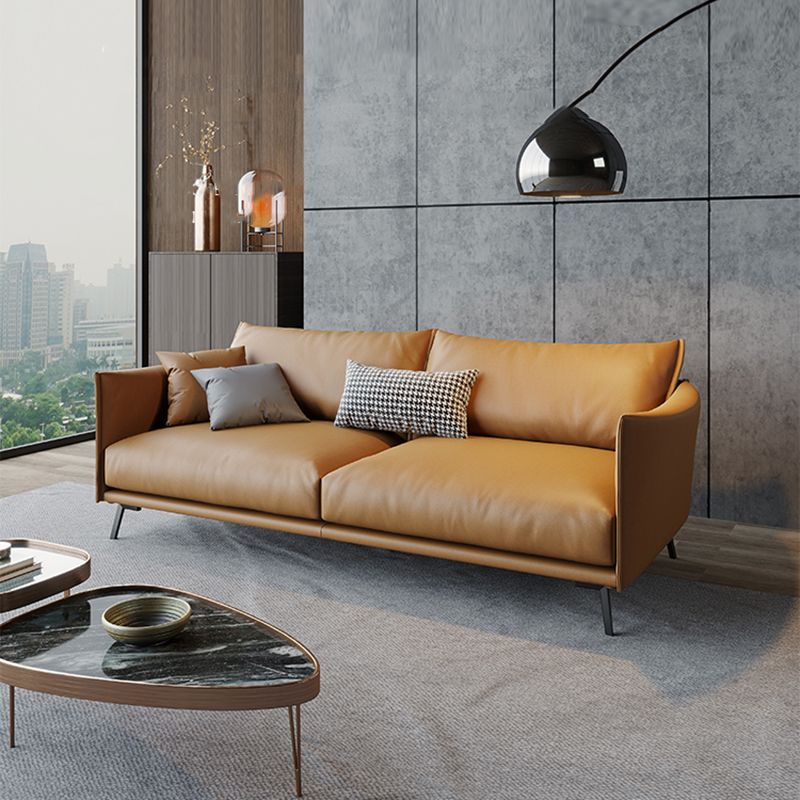 Modern Cushions Standard Sofa 29.53"High Square Arm Sofa, Champagne