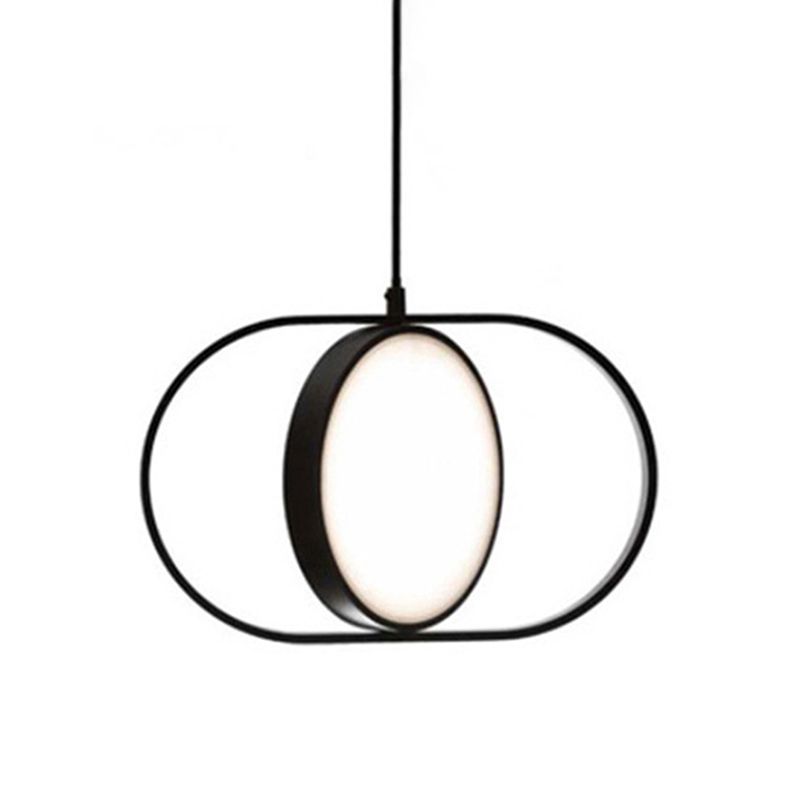 Metalen ovale tint hanglampen moderne stijl hangende montage armatuur voor slaapkamer