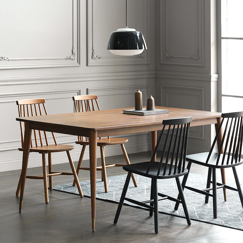 Rechthoek Ash houten tafel in bruine moderne eettafel met 4 poten voor restaurant