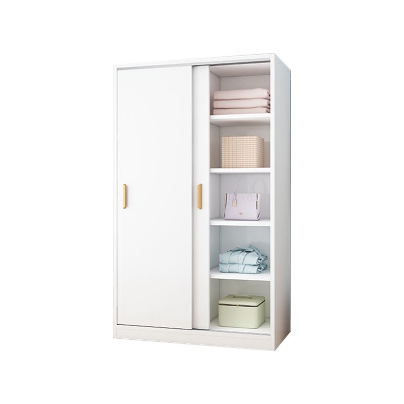 Freestanding Wood Frame Wardrobe Armoire Contemporary Multifunctional Wardrobe