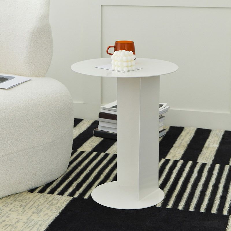 Mid-century Modern Round Side Table 19.68-inch Pedestal End Table