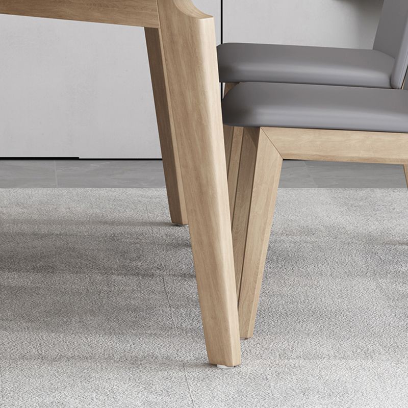 Contemporary Dining Set 1/2/5/7 Pcs Rectangle Dining Table with Upholstered Chairs