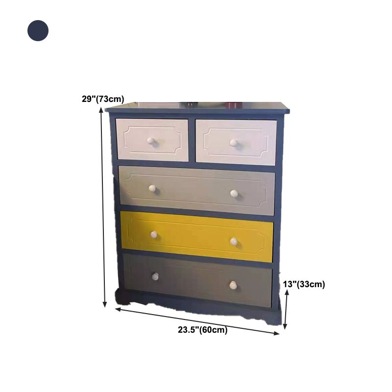 Modern Style Storage Chest Vertical Wood White Storage Chest Dresser with Drawers