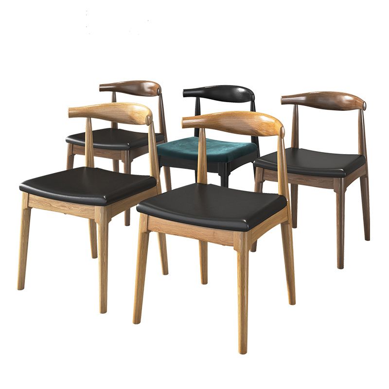 Armless Kitchen Chairs Modern Wooden Side Chairs for Dining Room