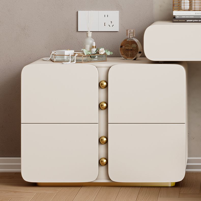 13.77" Wide Make-up Vanity White Makeup Vanity Desk Table with 2/6 Drawers