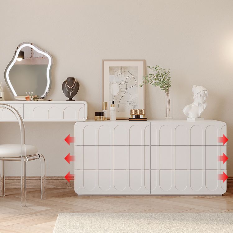 Lighted Mirror Makeup Vanity Desk in Wood Vanity Dressing Table Set for Bedroom