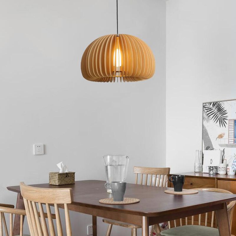 Aménagement de pendentif en bois léger en bois moderne pour le salon