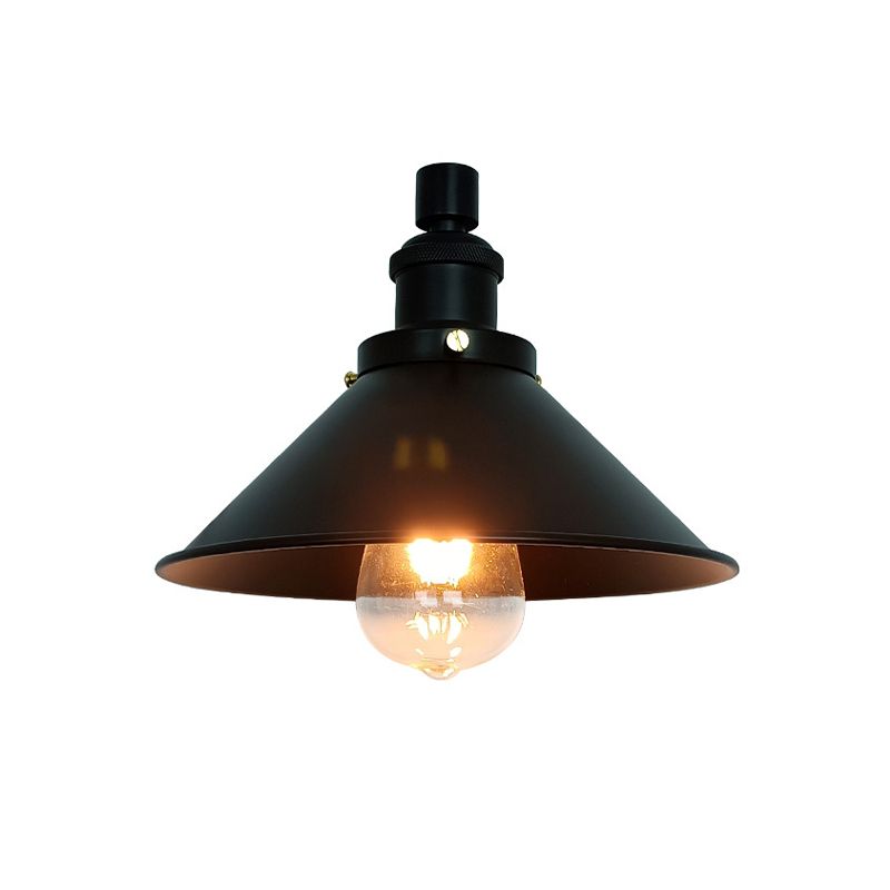 Industrial Wall Sconce Cone Shape Wall Light with Metal Shade for Living Room