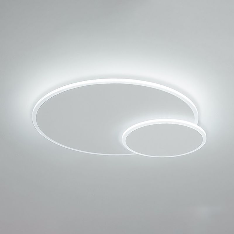 Plafonnier LED en acrylique blanc, de style moderne et concis, en fer laqué, circulaire, encastré