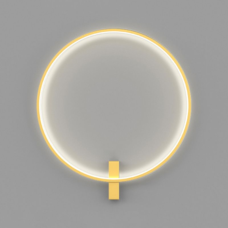 Metal Round Shape Wall Mount Lighting Modern 1-Light Wall Mounted Light Fixtures