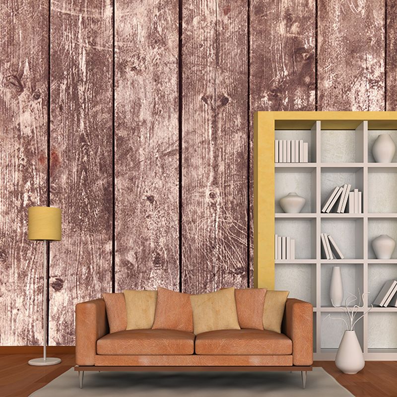 Wood Grain Industrial Style Wall Covering for Home Decor, Stain Resistant