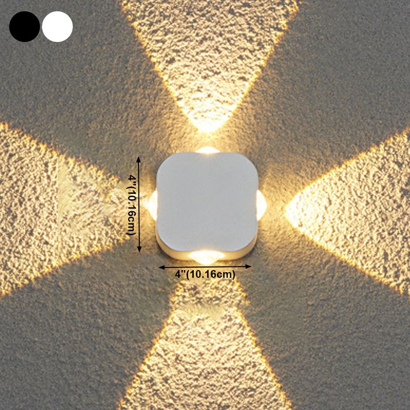 Square Shape Metal Wall Lighting Modern Style Multi Lights Wall Mounted Lighting