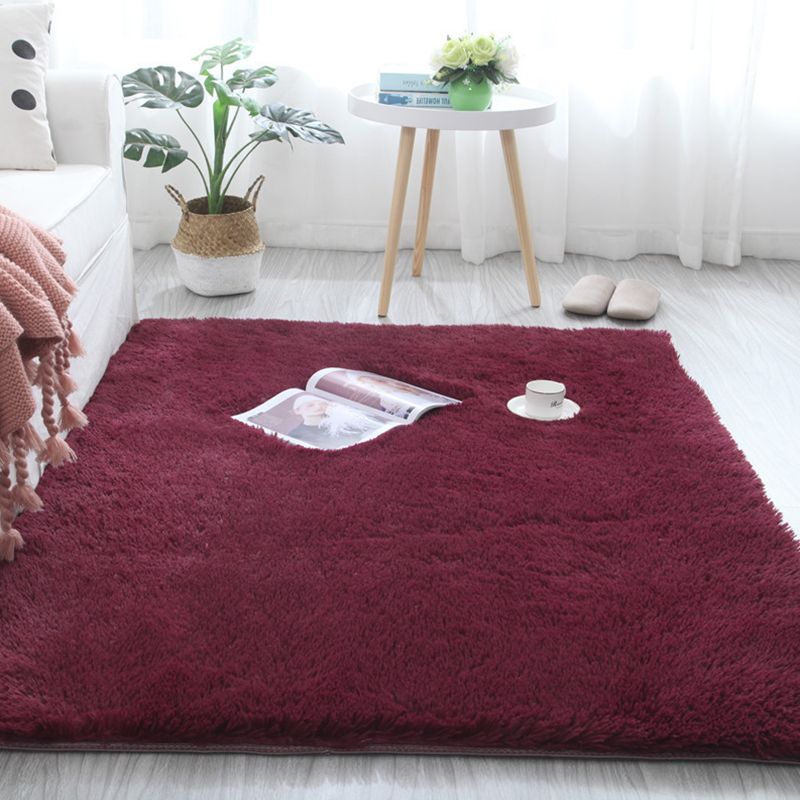 Soft Plain Rug Multicolor Nordic Style Carpet Polypropylene Washable Non-Slip Pet Friendly Rug for Home