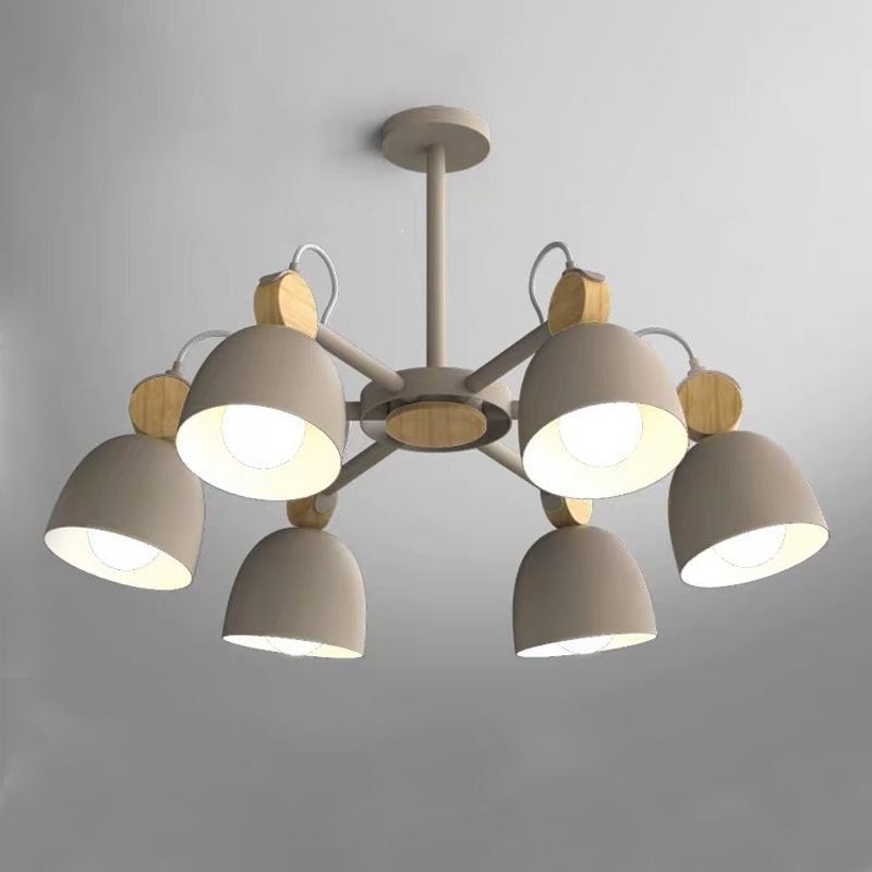 Modern Style Tapered Ceiling Pendant Light Metal Multi Lights Hanging Light Fixtures
