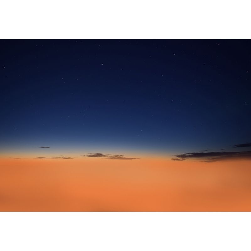 Nightfall Starry Sky Wall Mural Decal Modern Smooth Wall Covering in Blue and Yellow