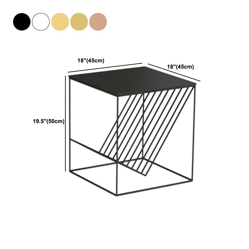 Mid-Century Modern Style Square Metal Table Frame Base Side Table
