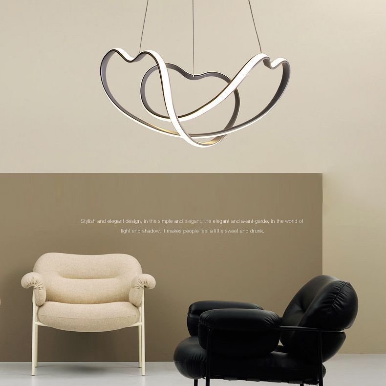 Modern Singularity LED Hanging Lamp Aluminium Linear Pendant Light with Acrylic Shade