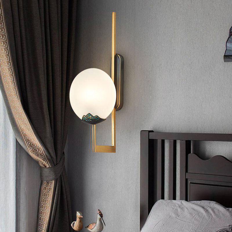 Lampada moderna del cerchio in metallo lampada a monte armato Prontone della parete in ottone per soggiorno