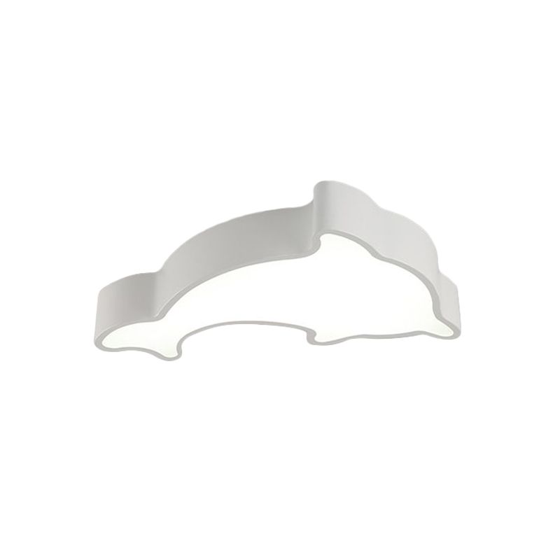 Weiß/Rot/Gelb Delphin Beleuchtung Kinder LED Acryl Flush Mount Deckenleuchte Licht für Schlafzimmer
