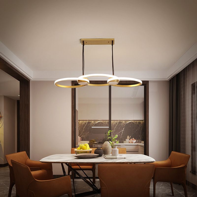 Circles Island Lighting Modern Pendant Chandelier Metal Island Light Fixture