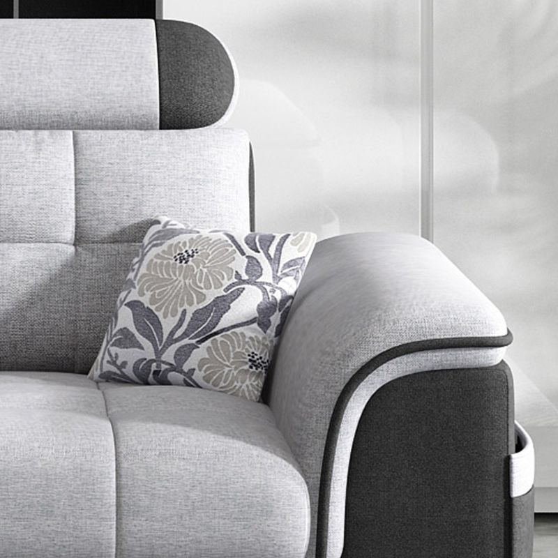 Light-grey Pillow Top Arm Modern Sofa/Sectional with Removable Cushions for Apartment