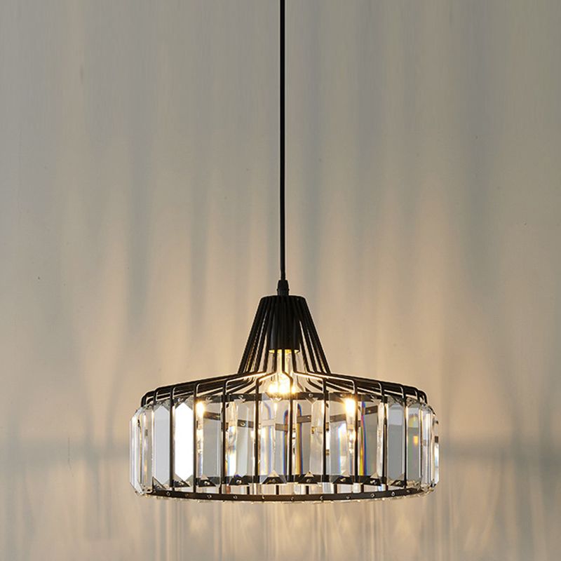 Modern Style Hanging Light Simple Crystal Pendant Lighting Fixture for Sitting Room