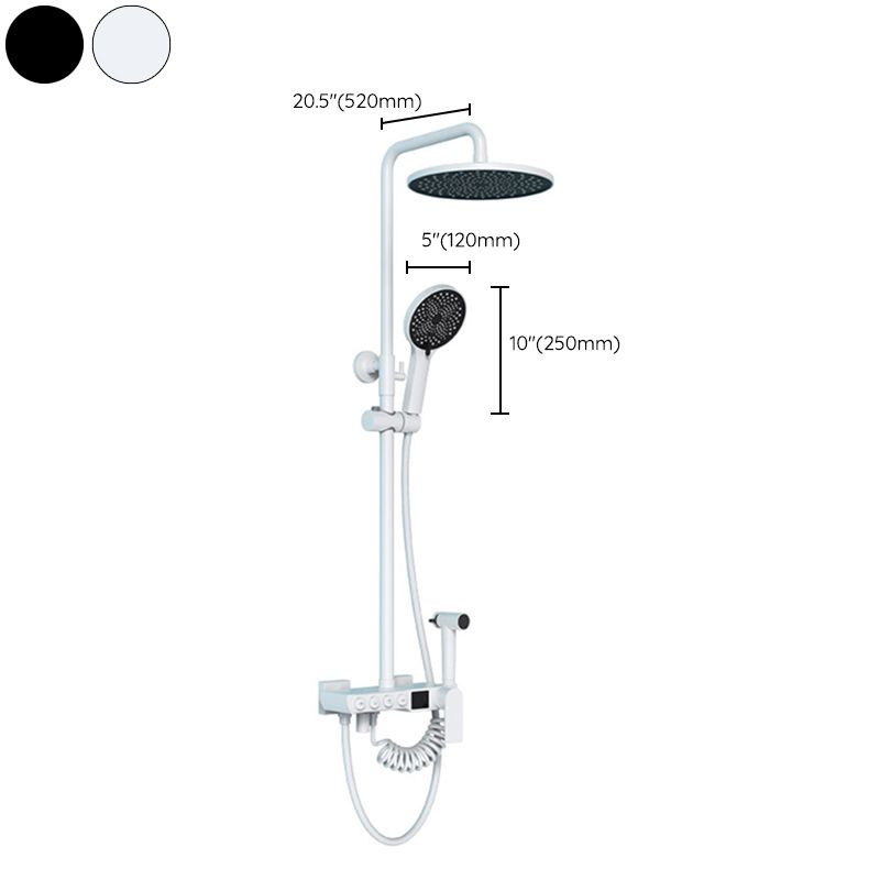 Contemporary Shower System Adjustable Shower Head Slide Bar Wall Mounted Shower Set