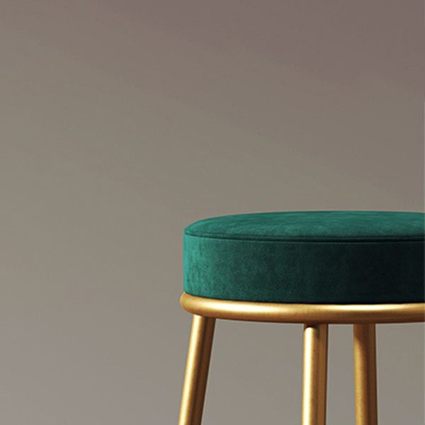 Glam Metal Barstool Fabric Footrest Cushion in Matte Finish for Home