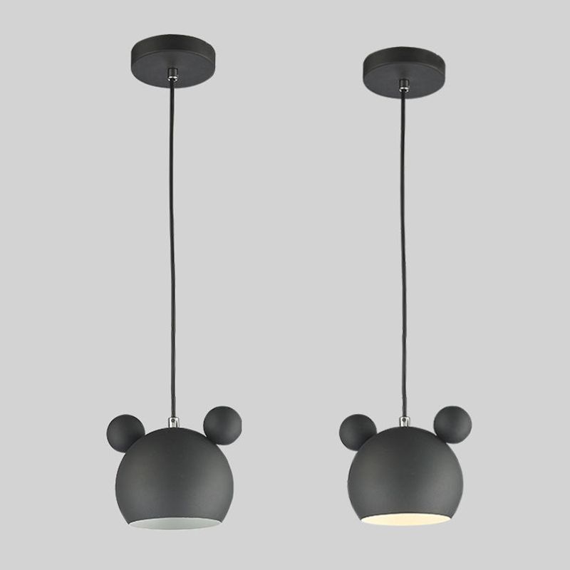 7" H Macaroon Style Cartoon Mini Hanging Lamp Nordic Style Solid Wood Simplicity Pendant Light