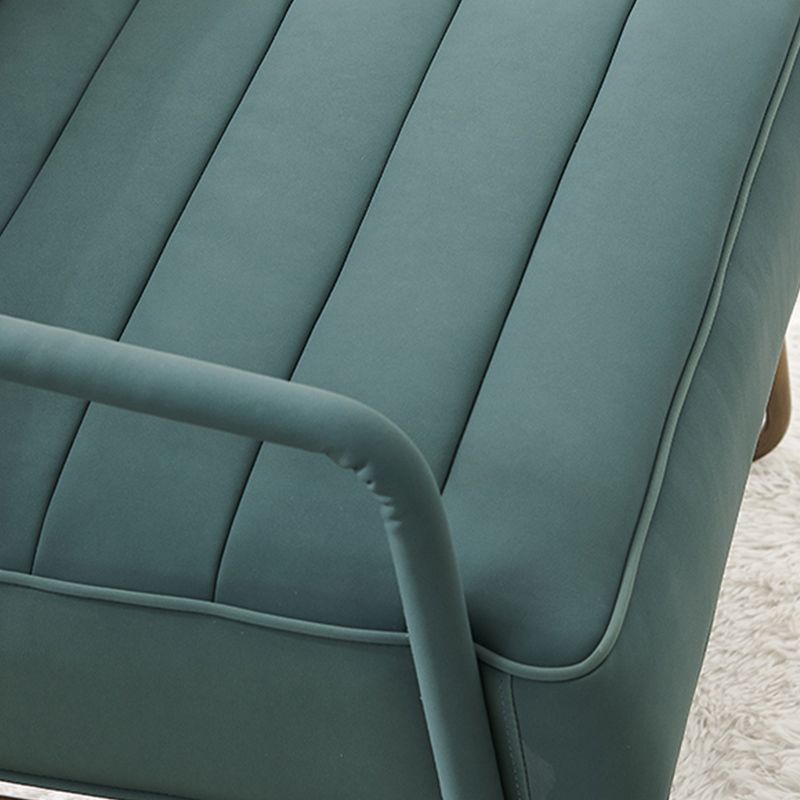 Arms Included Lounge Chair Living Room Chair with Gold Tone Legs
