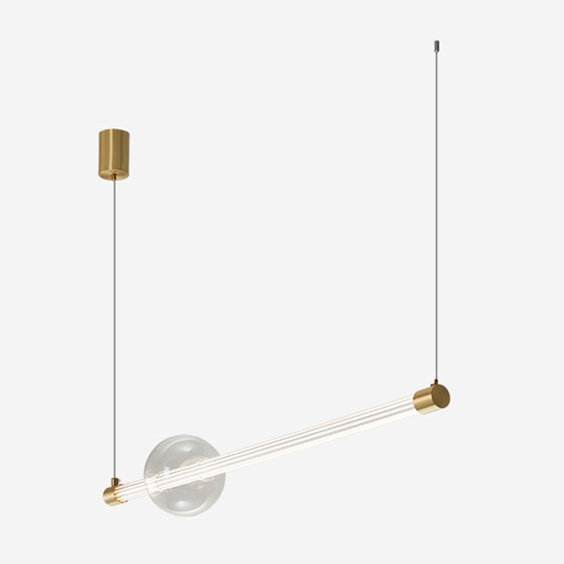 Clear Glass Ceiling Pendant Light Modern LED Kitchen Island Lighting Ideas