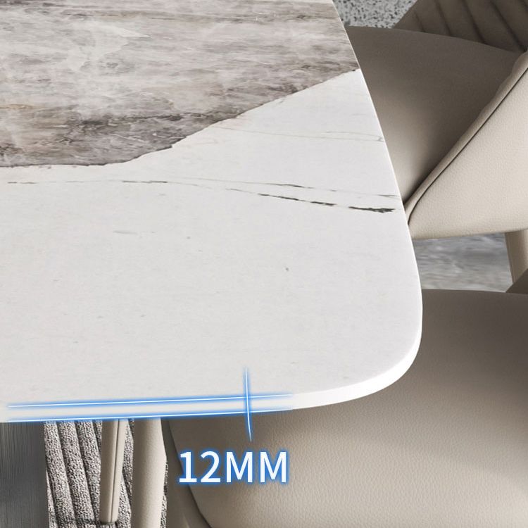 Scandinavian Style Sintered Stone Dining Table Set 1/4/5/7 Pieces Dining Set for Home Use
