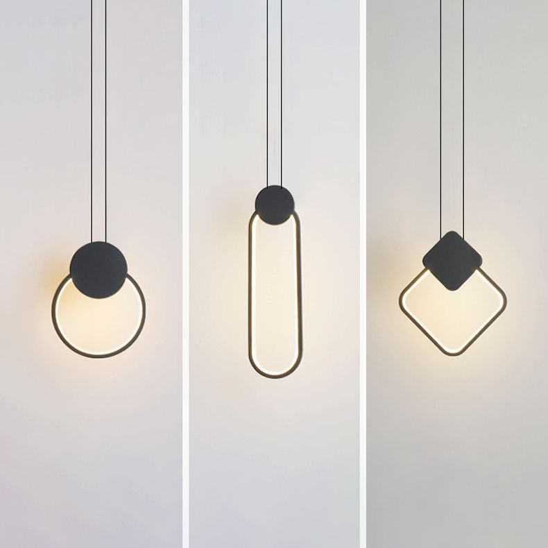 Luce a sospensione a sospensione a 1 luci a sospensione di metallo lineare