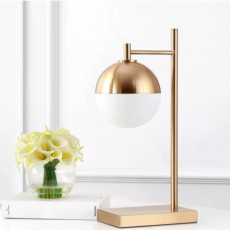 Modern Metal Base Table Lamp Glass 1 Light Table Light