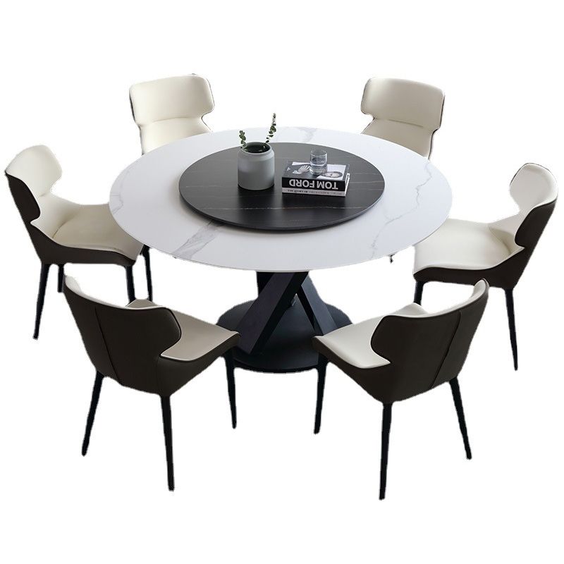 Modern White Marble Counter Table Round Dining Table for Kitchen