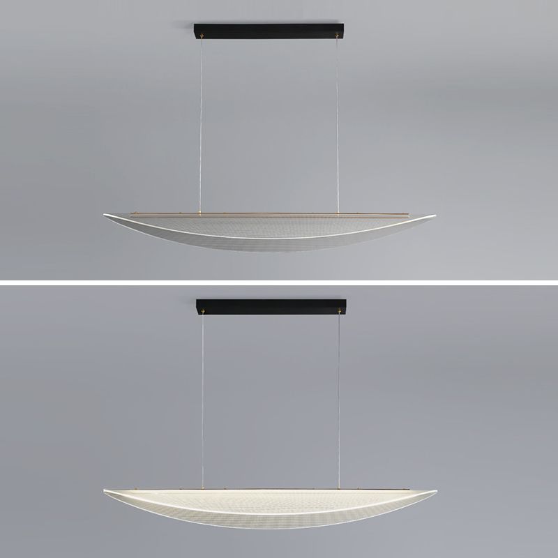 Modernism Single Black Kitchen Island Lighting Acrylic Island Pendant Lighting