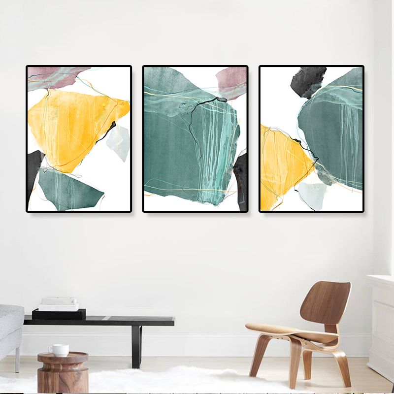 Arte de pared de hotel con estampado de lienzo abstracto nórdico en color pastel, varias opciones de tamaño
