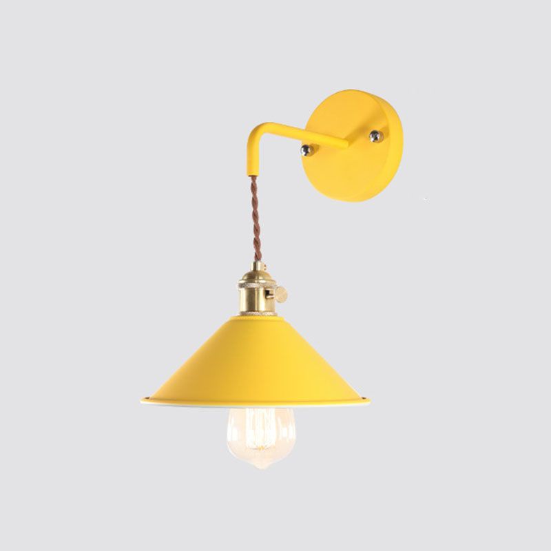 Cone Wall Light Sconce Nordic Minimalist Style Metal 1 Light Sconces