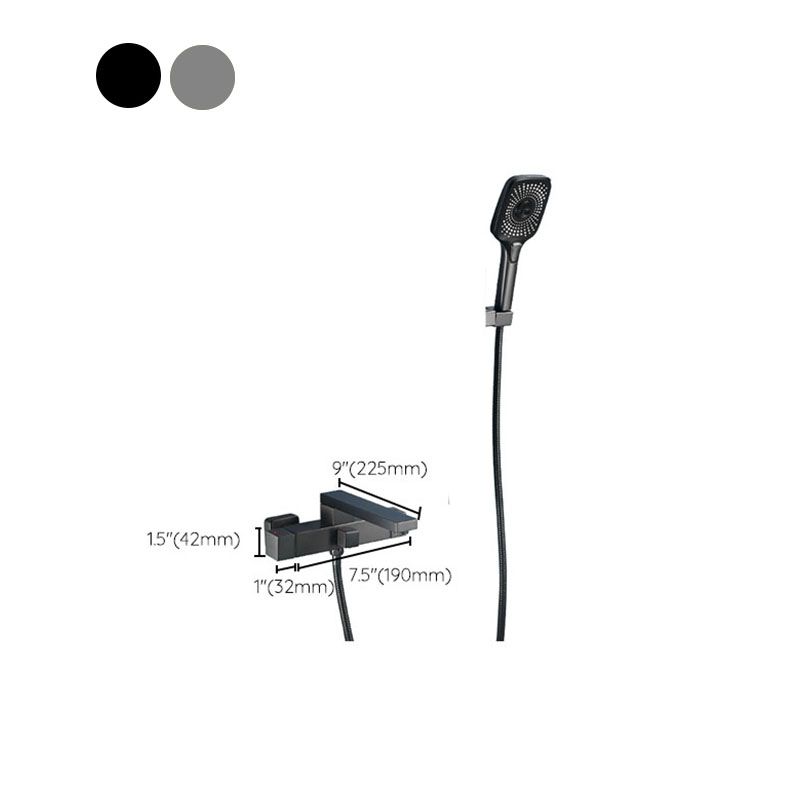 Wall Mounted MetalTub Filler Double Handles Wall Mounted Faucet
