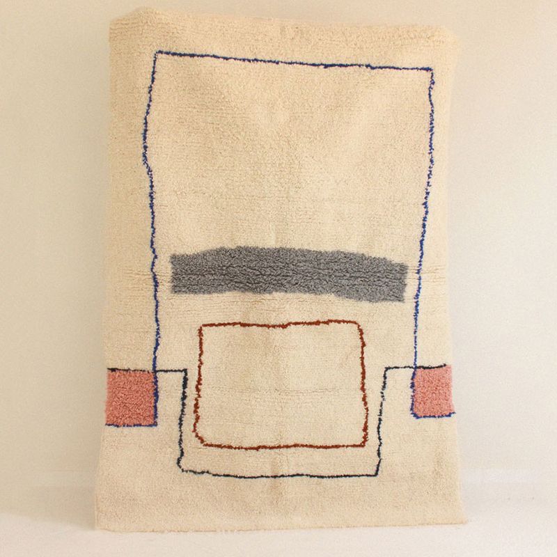 Tapis ethnique occasionnel du tapis à motifs tribaux multicolores tapis de tapis antidérapant