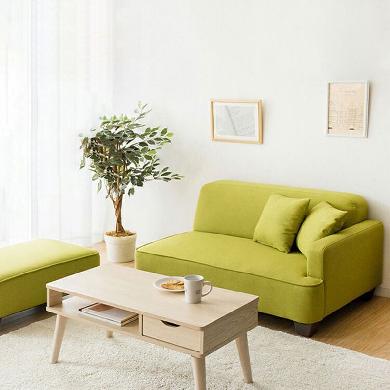 Modern Cotton Blend Sleeper Chair Bed Square Arms Lounge Chair