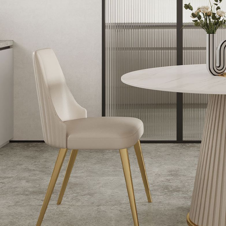 Nordic Glam Style Sintered Stone Dining Round Table Set 1/4/5/7 Pieces Dining Set