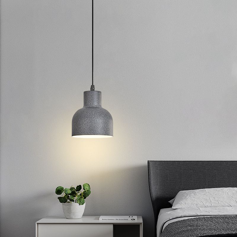 Géométrique Small Pendant Lightture Metal 1 Bulbe Nordic Hanging Light pour le chevet