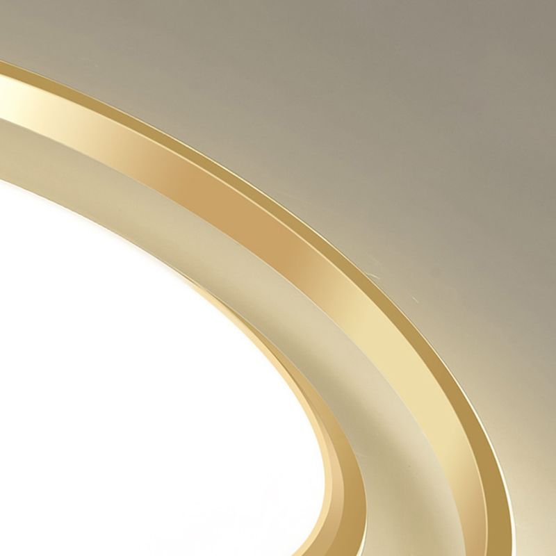 Modern Minimalist Metal Flush Mount Ceiling Lamp Round Shape LED Flush Mount Lighting for Bedroom